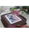 Sponge cake with rice paper picture