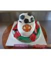 Soccer ball and scarf cake