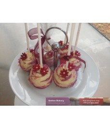 Burgandy cake pop