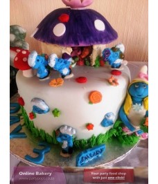 Smurfette Cake